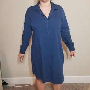 Denim Blue Long Sleeve Dress
